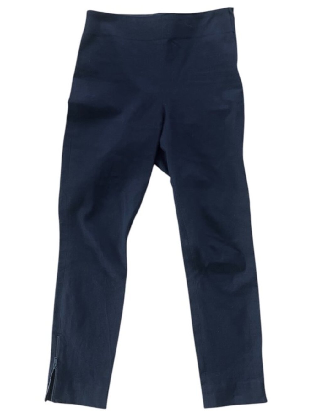 New COS Womens Slim-Fit Zip Hem Trousers in Black Work to Play Stretch 4